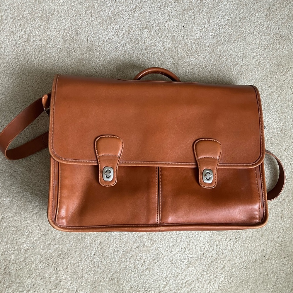 Vintage Coach Leather Laptop Bag - Picture 2 of 12